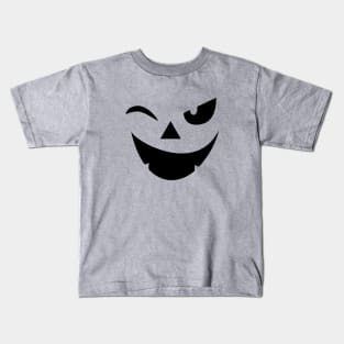 Halloween Fall Pumpkin Creepy Grin Kids T-Shirt